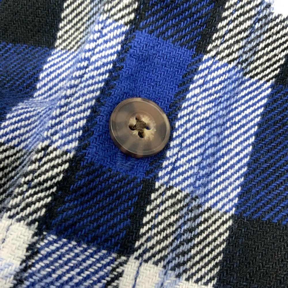 Duluth Trading Mens XL Tall Burlyweight Flannel Shirt Button Up Thick Heavy Blue - Picture 7 of 10